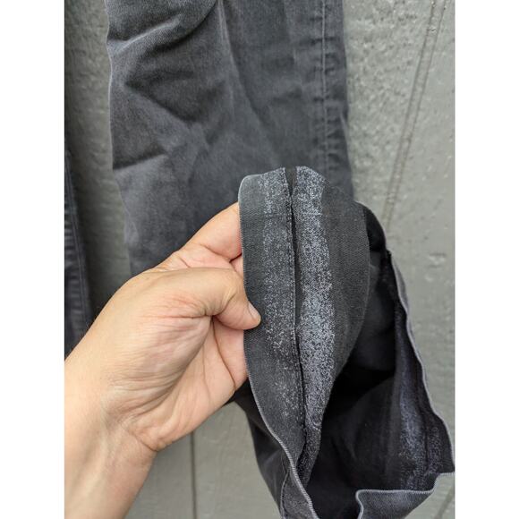 7 For All Mankind Trousers Faded Black Distressed Bell Bottom Jeans Western 27 - Picture 3 of 9